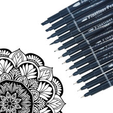 Manufacturer Cheap PP Micron Fineliner Sketch Pen - 12 Nib Sizes for Artists