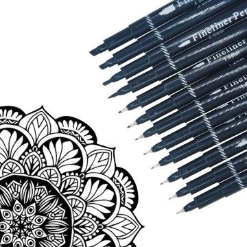 Manufacturer Cheap PP Micron Fineliner Sketch Pen - 12 Nib Sizes for Artists