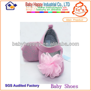 Fashional design top-high hot on sale satin flower baby girl shoes