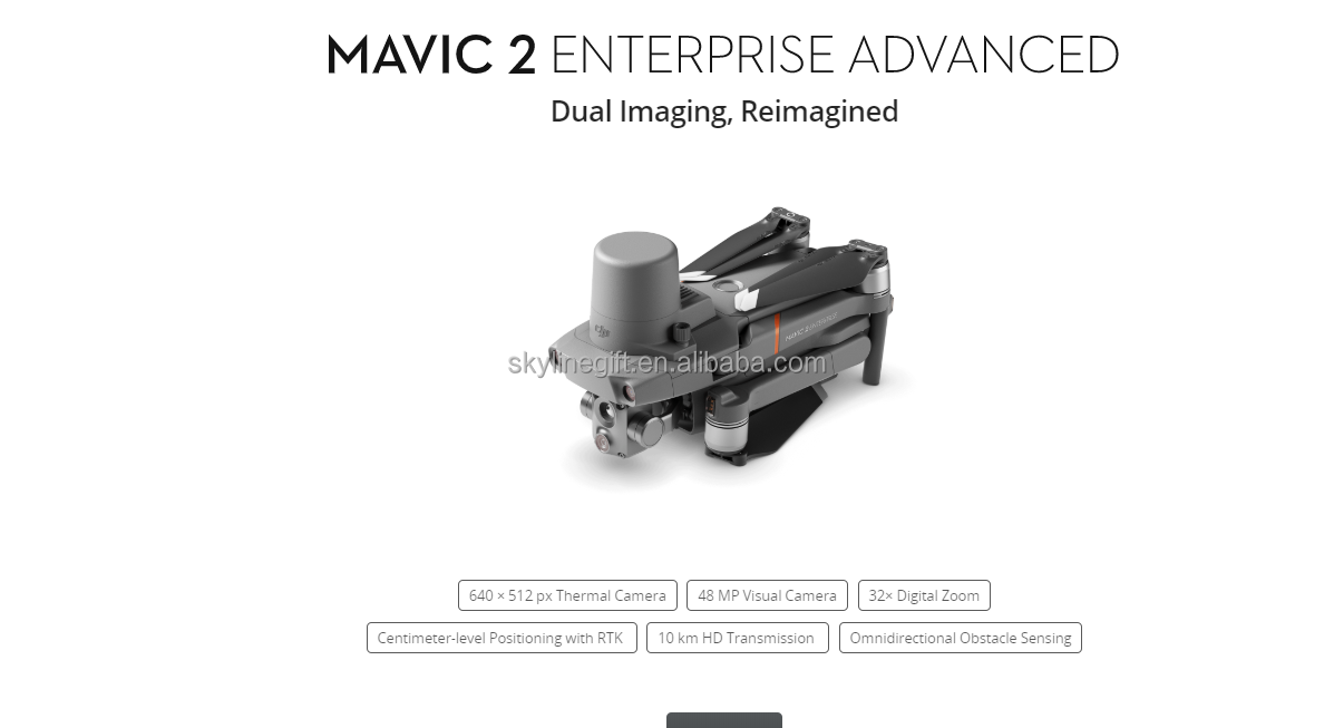 DJI Mavic 2 Enterprise Advanced 48MP Visual Camera with obstacle sensing UAV dual camera for search and rescue, firefighting