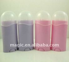 Plastic deodorant roll on container