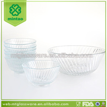 7pcs Cheap Gift Set Salad Glass bowl Set