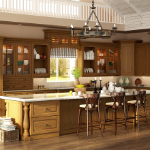 Moontop Factory Modern Solid Oak Kitchen Cabinets