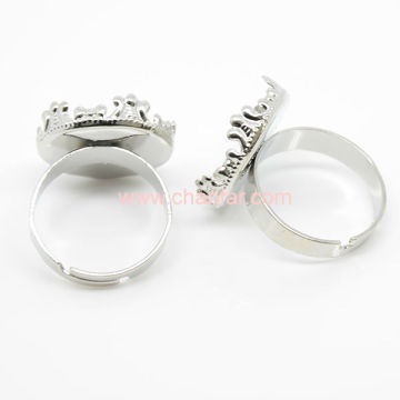 Adjustable Silver Ring Findings Jewelry Component