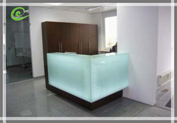 Modern glass office table partition