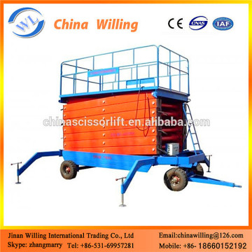 Hydraulic mobile scissor lifter platform ,warehouse used mobile scissor lift