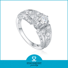 2017 Hot 925 sterling silver genuine emerald rings