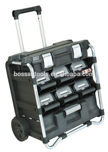 21.5'' lock handle and wheel plastic trolley tool box