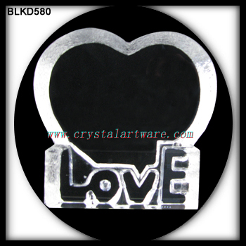 crystal apple with 3d laser engraved image inside