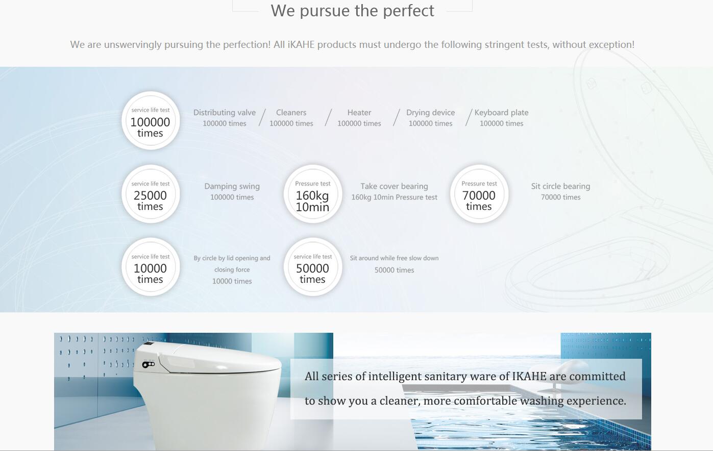 F1Q535 IKAHE electric smart toilet bidet automatic Wash wc toilet cover seat