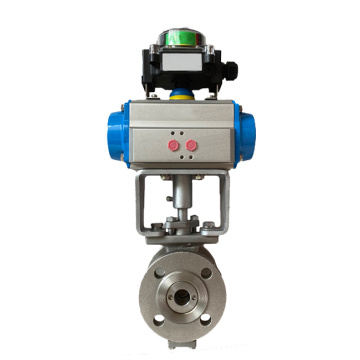 Electrical Actuator True Union Ball Valve V Type