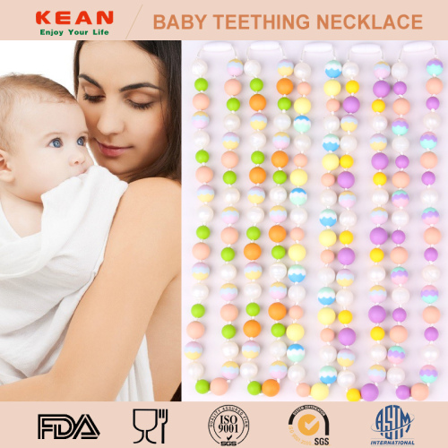 Kalung Manik-manik Tumbuh Gigi Manik-manik Bayi BPA Gratis yang Aman