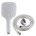 Wall mounted polished SS handheld shower head set