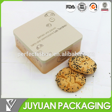 Square cookie metal box food packaging tin container factory wholesale