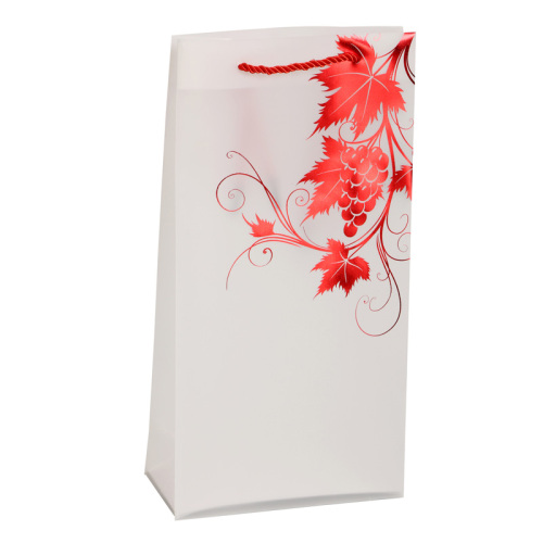 Customized Good Quality Double Bottle Packing PP Wine Bag with Hot Stamping