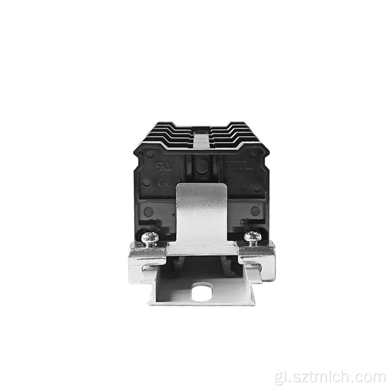 Conector de enerxía de bloque de terminal negro