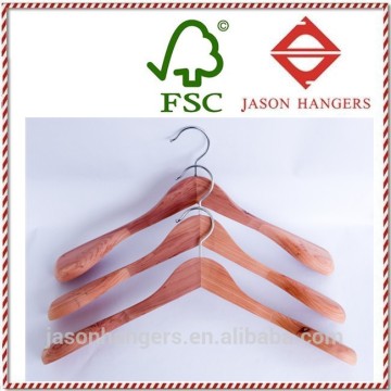 CU9601 Customized high end Aromatic American Cedar Red Coat Hangers