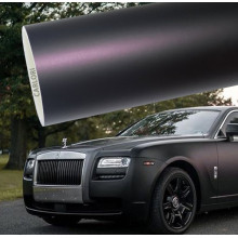 matte metallic black purple car wrap vinyl