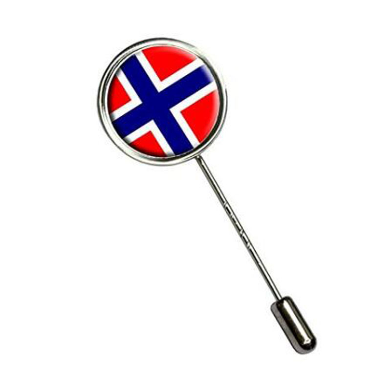 Norway Flag Stick Hat Brooch Pin