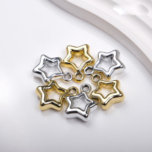 DIY Electroplated Pentagram Stars: Creating Metal UV Imitation Jewelry Accessory Set (Pendant, Earrings, Bracelet)