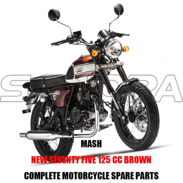 MASH NEW SEVENTY FIVE 125 CC BROWN BODY KIT ENGINE PARTS ORIGINAL SPARE PARTS