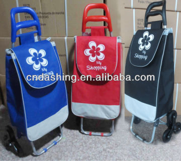 Folding stair climbing trolley with bag