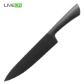 Set di coltelli da cucina con rivestimento nero e porta coltello