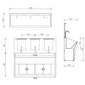 304 Stainless Steel Hospital Medical Scrub Sink Station