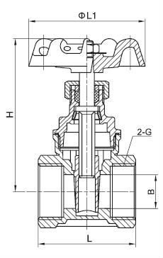 1/2 Inch Gate Valve, Lead Free Brass