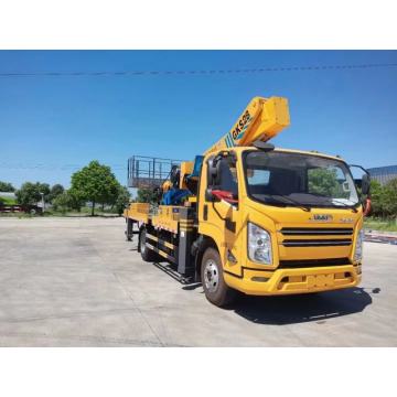 Caminhão de plataforma de trabalho aéreo de cabine dupla de 155hp