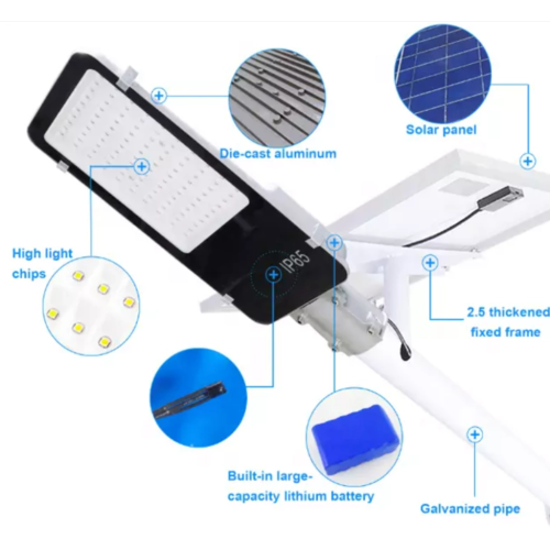 Réverbère solaire résistant au vent