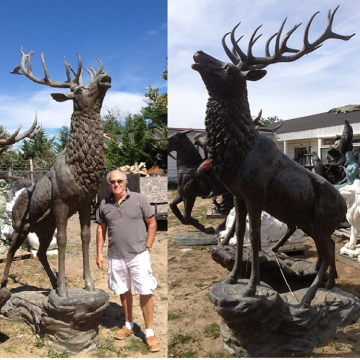 Landscaping Garden statues metal carft bronze elk statue