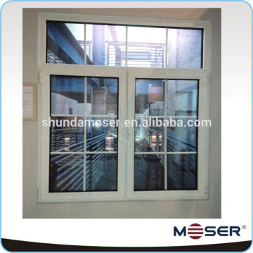 Double pane aluminium window with grill