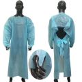 bata de aislamiento CPE desechable impermeable