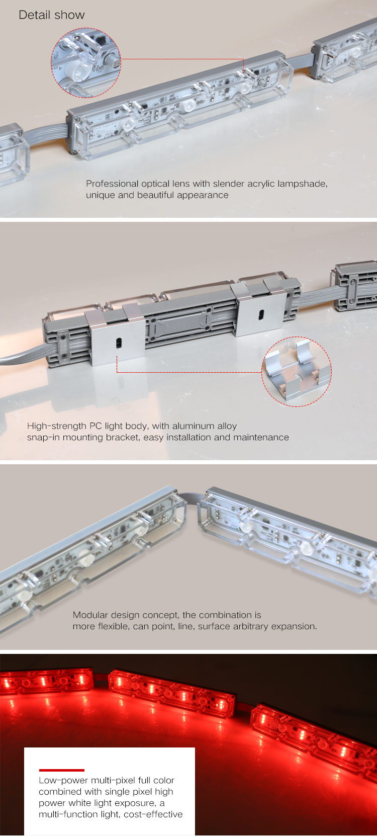 rgb led rigid wall washer color changing led light bar