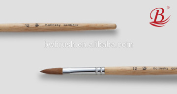 professional log handle kolinsky acrylic nail art brush