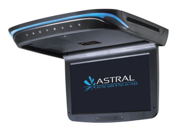 Black Touch Button Roof Mount Dvd Player Flipdown Car Monitor With Cd Vcd Cd-rw