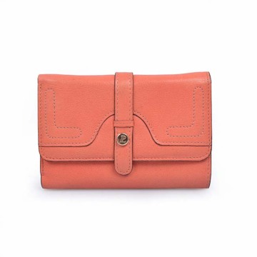 Echtes Leder Trifold Kleine Geldbörse Lady Red Purse