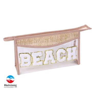 New Cross-Border Woven PVC Cosmetic Bag