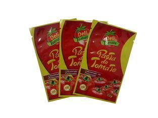 Customized Pasta Sauce Packaging , PET / AL Side Gusset Bag