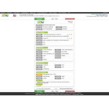 Amostra de dados de importação de filmes acrílicos