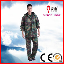 high quality army camouflage raincoat