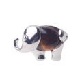 Plated Silver Natural Semi Precious Stone Elephant Rings