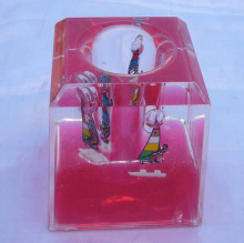 liquid filled acrylic pen holder