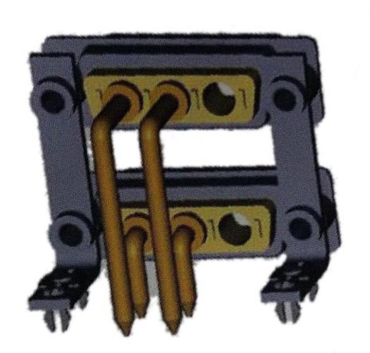 Power D-SUB Connector 3W3 Dual Port Right Angle