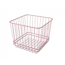 Easy-to-clean bathroom metal storage basket