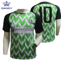 Black and green sublimated soccer shirts