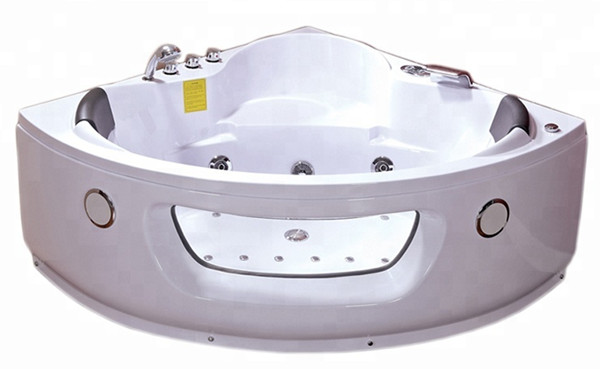 Freestanding Whirlpool Jetted Bathtub 1400mm Whirlpool Spa Corner Bathtub