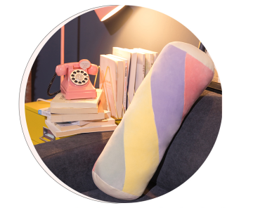 Bedside Rainbow Cushion Sofa Cylindrical Lumbar Pillow