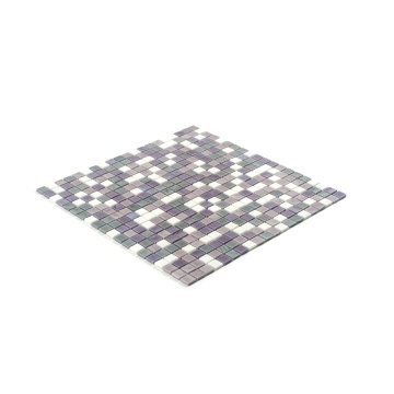 Glass mosaic for bathroom floor